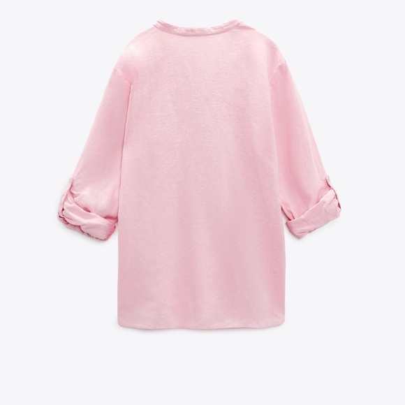 Zara limited edition European linen buttoned shirt - Picture 4 of 7